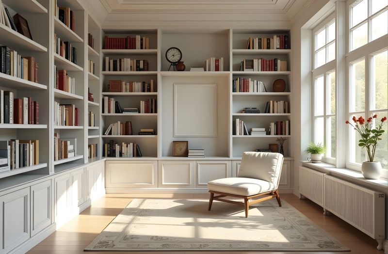 Built In Bookcase Installation in Durham, NC
