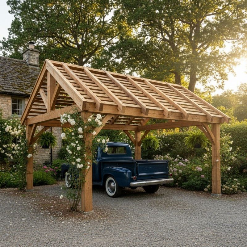 Wood Carport Installation
